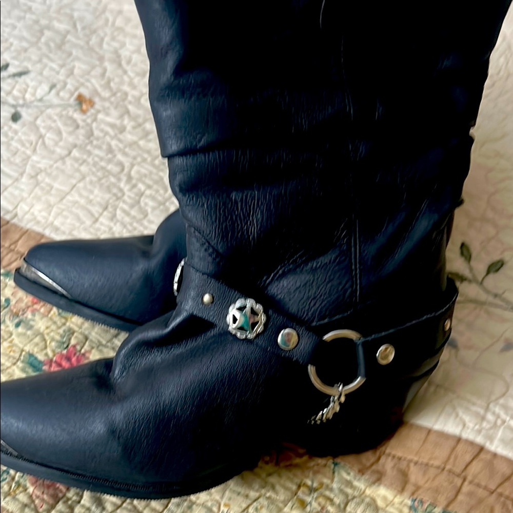 Black Leather Women's Boots